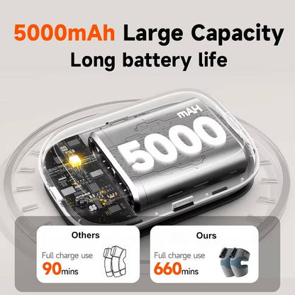 Cordless Knee Massager with Heat Vibration Therapy