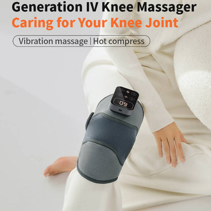 Cordless Knee Massager with Heat Vibration Therapy