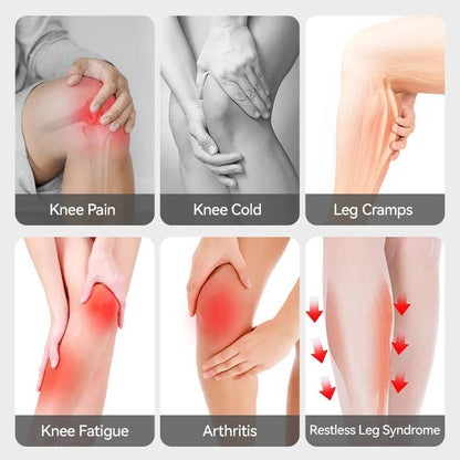 Cordless Knee Massager with Heat Vibration Therapy