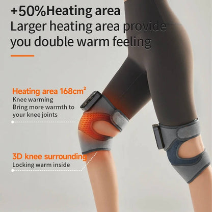 Cordless Knee Massager with Heat Vibration Therapy