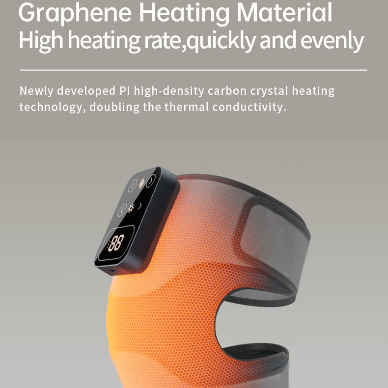 Cordless Knee Massager with Heat Vibration Therapy