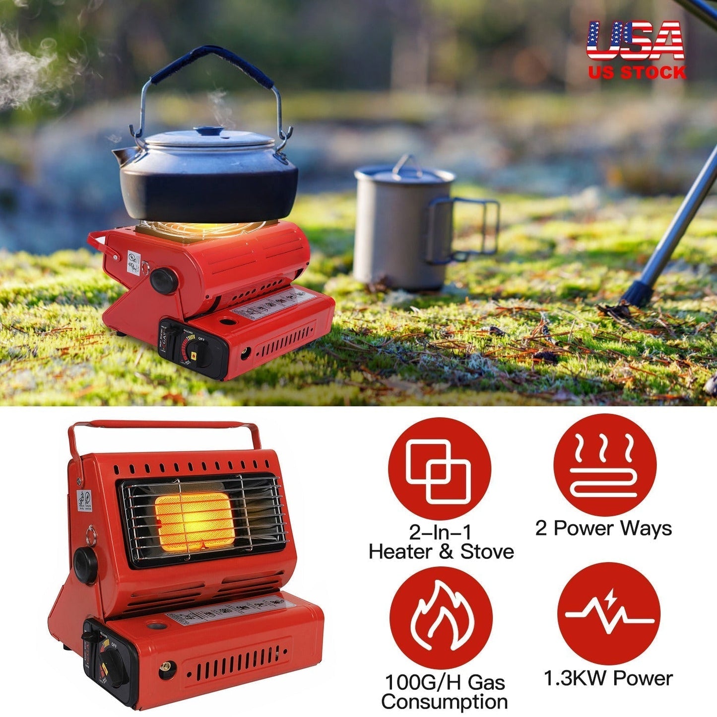 Butane Burner Portable Outdoor Stove Camping Cooking Equipment