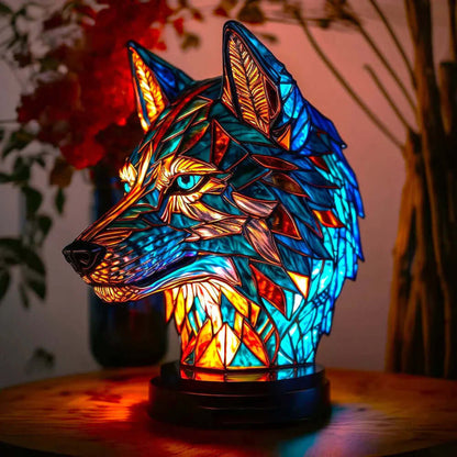 Stained Glass Animal Table Lamp Night Light Fixture
