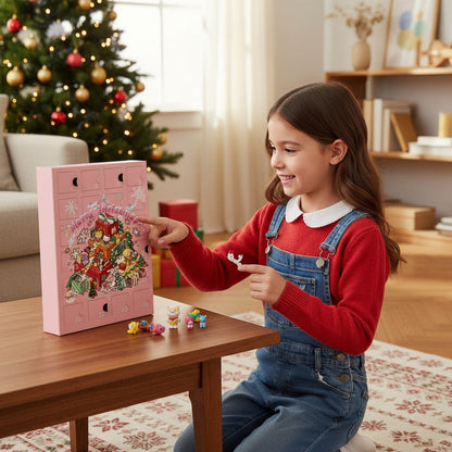 Girls Advent Calendar 24 Surprise Ornaments Set