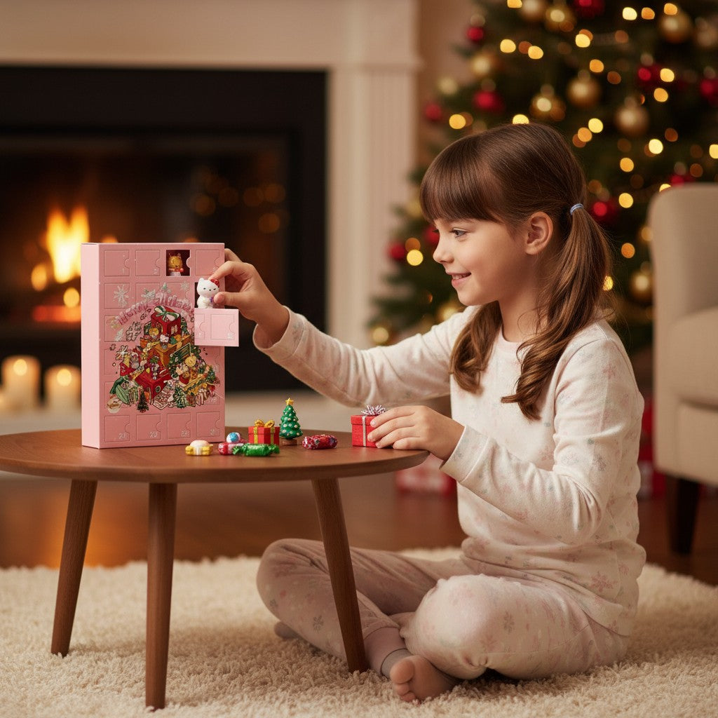 Girls Advent Calendar 24 Surprise Ornaments Set