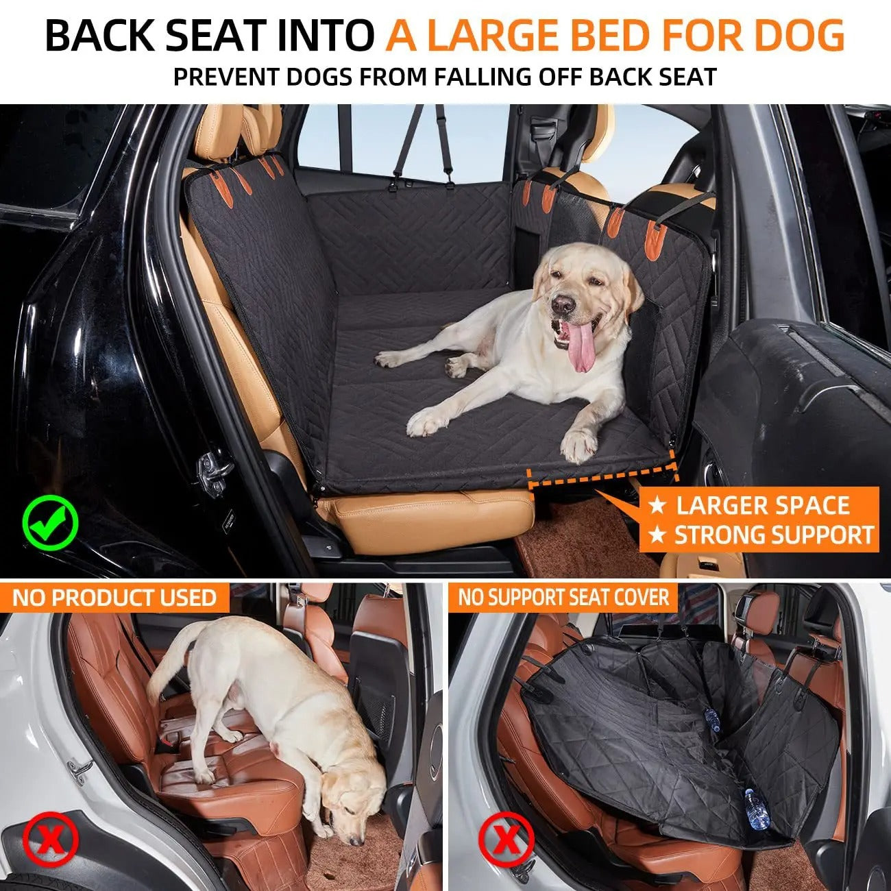 Dog Car Seat Extender Platform Hard Bottom