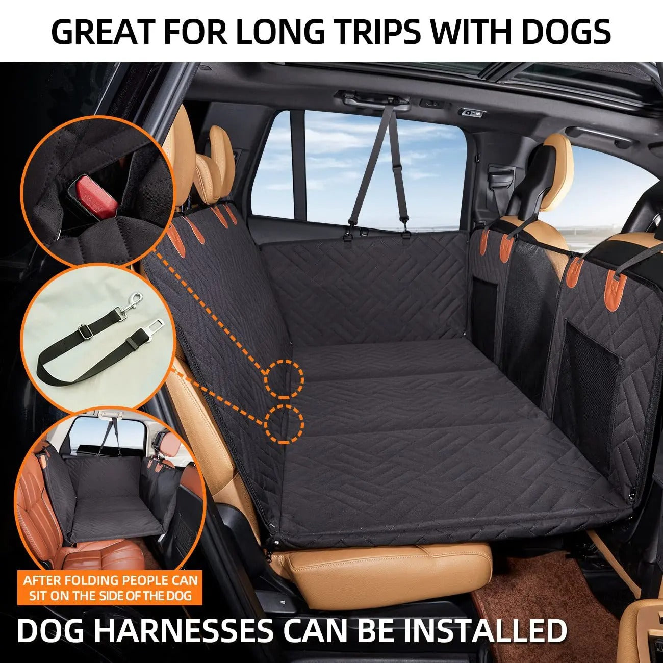 Dog Car Seat Extender Platform Hard Bottom