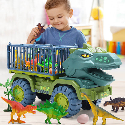 Dinosaur Car Carrier Truck Toy Set