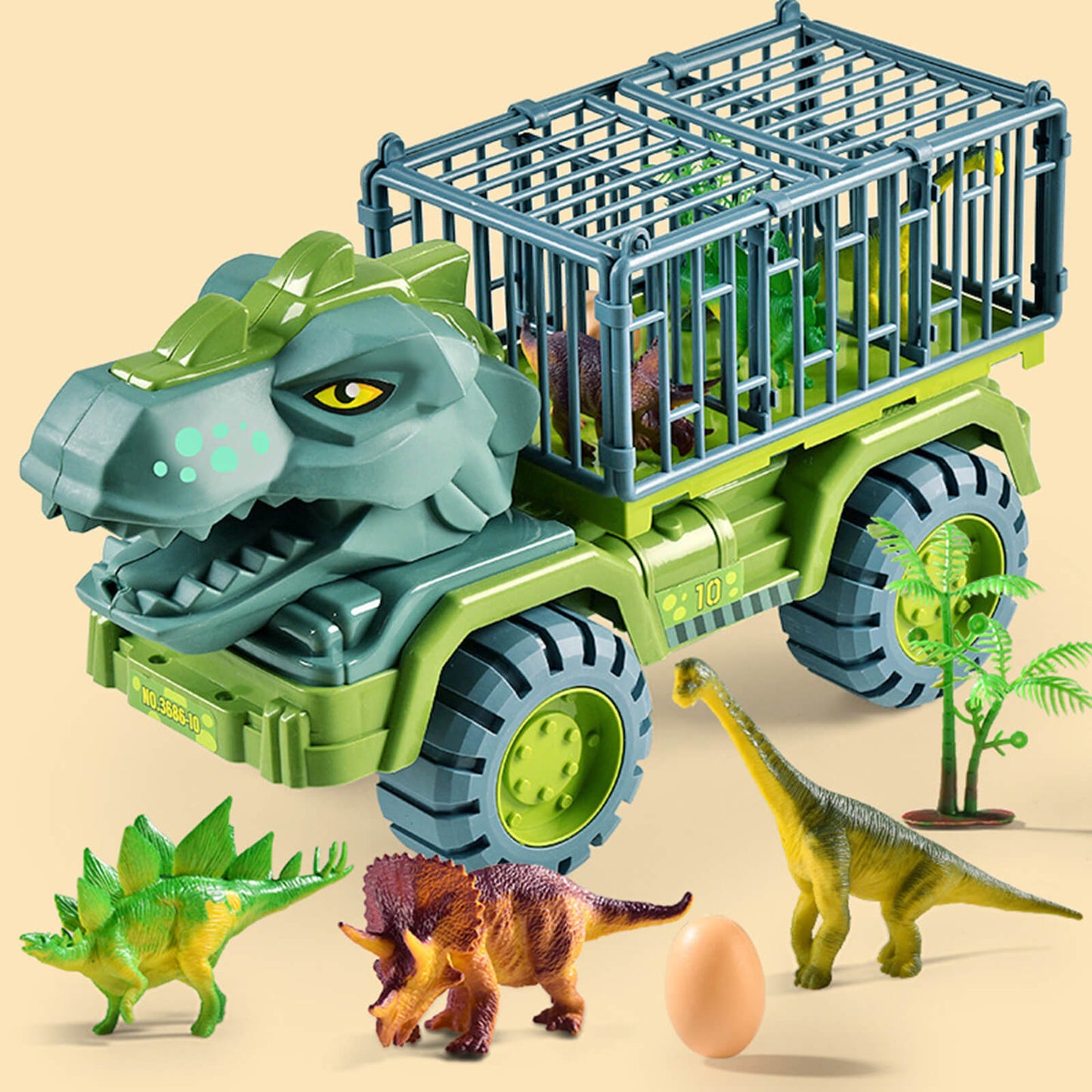 Dinosaur Car Carrier Truck Toy Set
