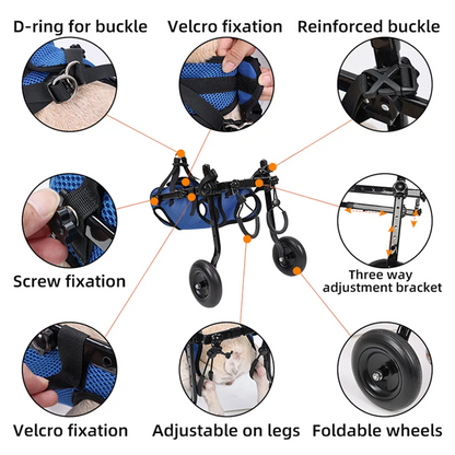 Dog Wheelchair Hind Leg Support Adjustable Pet Booster