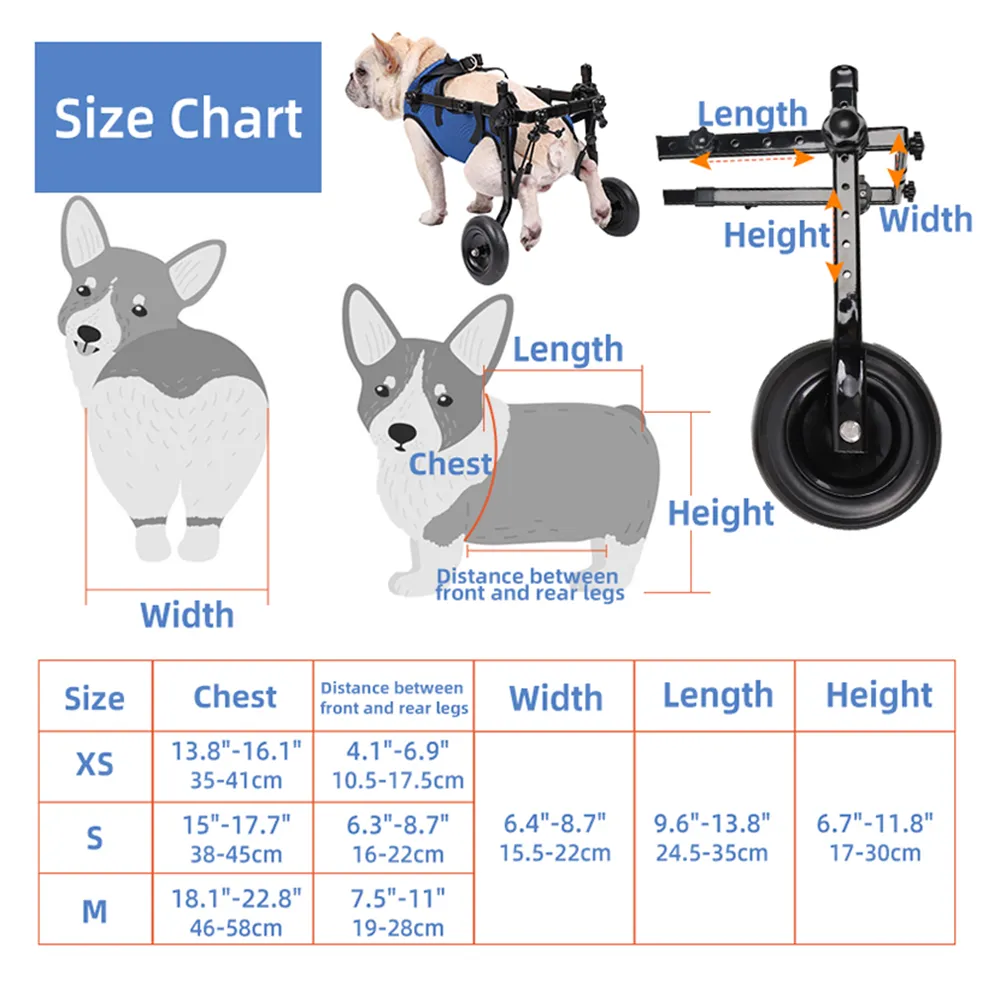 Dog Wheelchair Hind Leg Support Adjustable Pet Booster