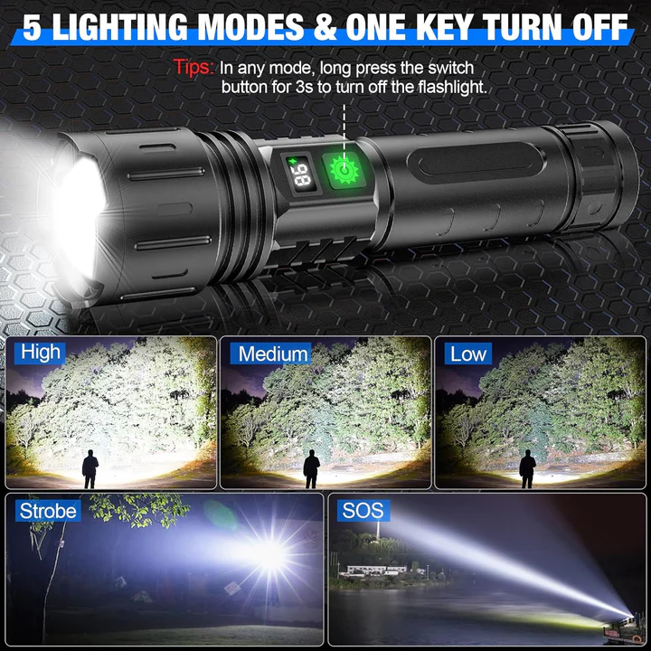 LED Handheld Flashlight Portable Light Tool