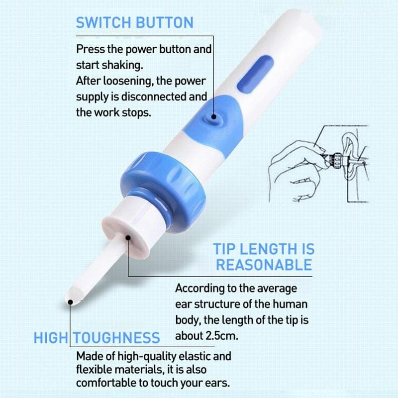 Electric Ear Wax Vacuum Cleaner Tool Device