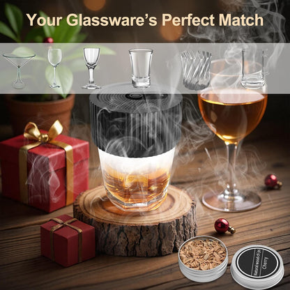 Electric Whiskey Smoker Kit with Lighter and Wood Chips Set