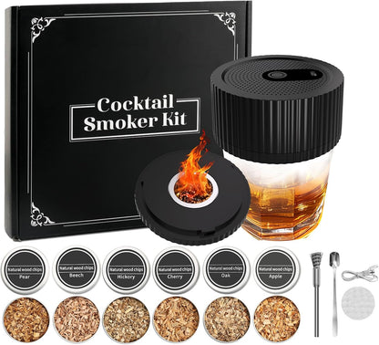 Electric Whiskey Smoker Kit with Lighter and Wood Chips Set