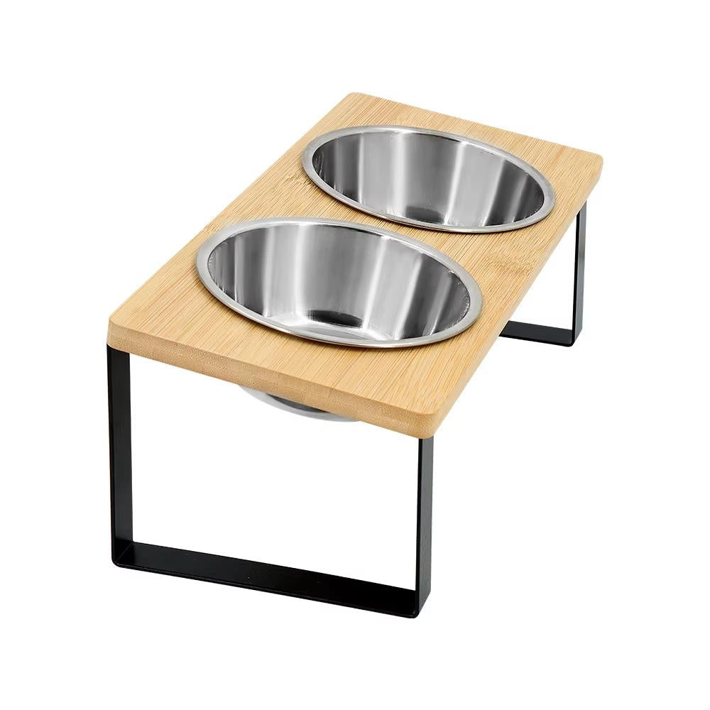 Adjustable Cat Food Bowl Stand Pet Feeding Dish