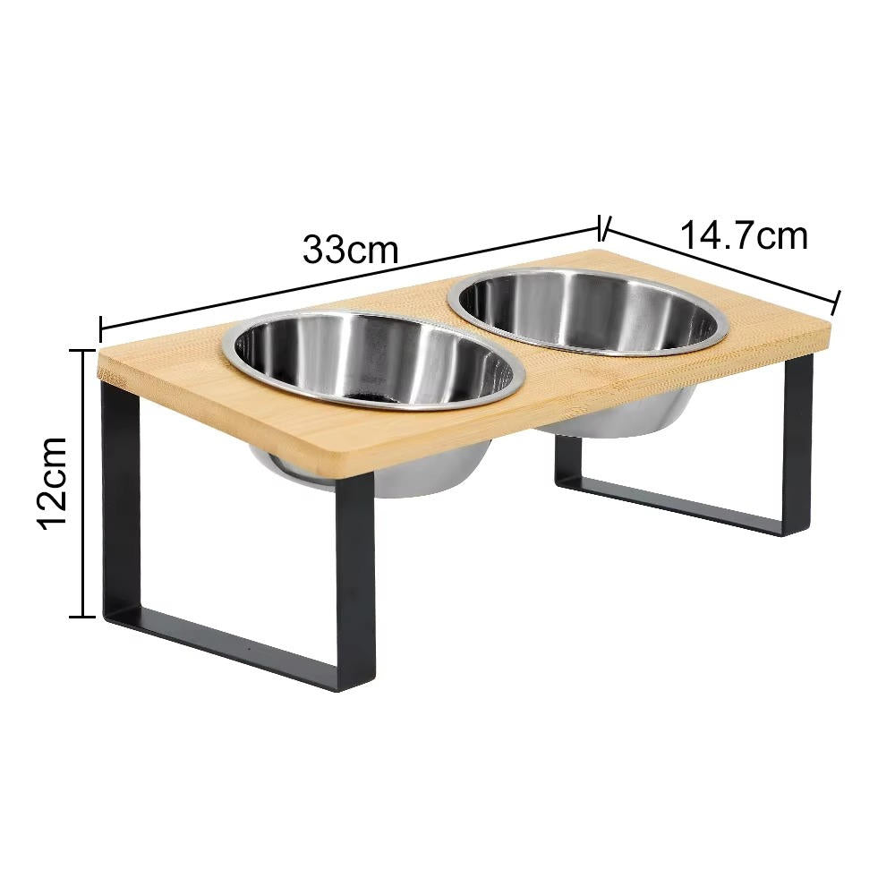 Adjustable Cat Food Bowl Stand Pet Feeding Dish
