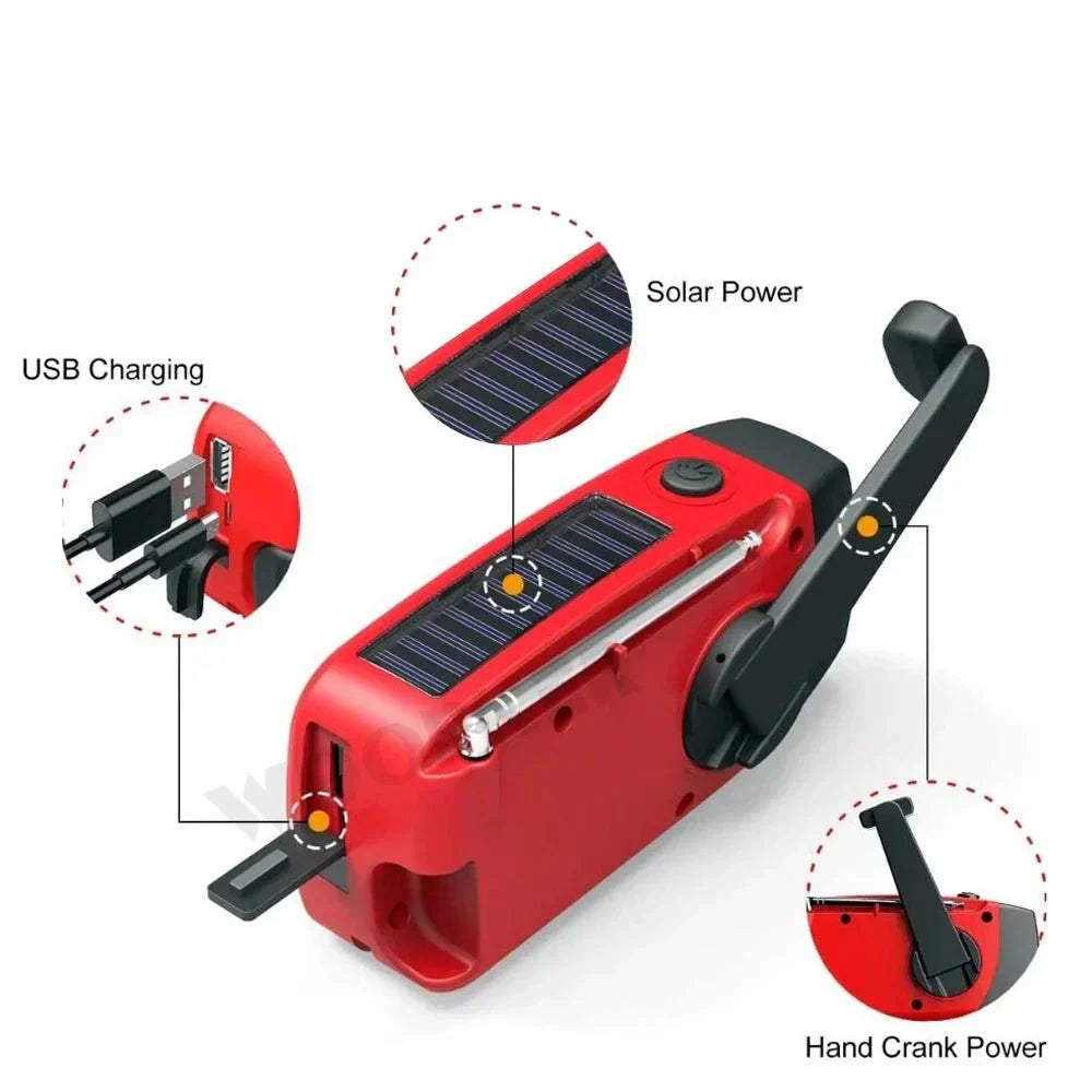 Solar Power Radio Power Bank Charger
