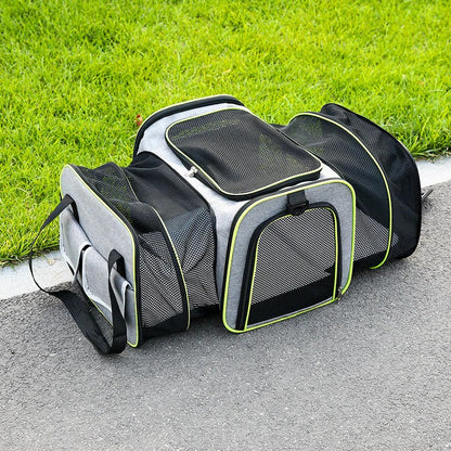 Foldable Pet Carrier Backpack Travel Bag