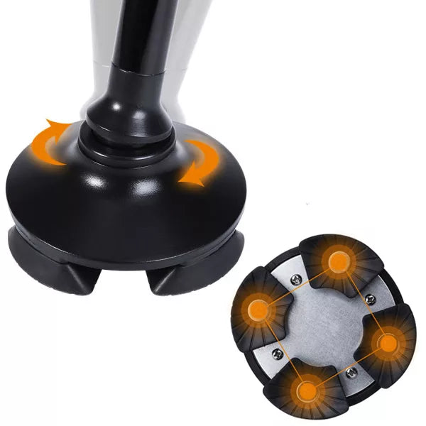 Folding Walking Stick with Light Attachment