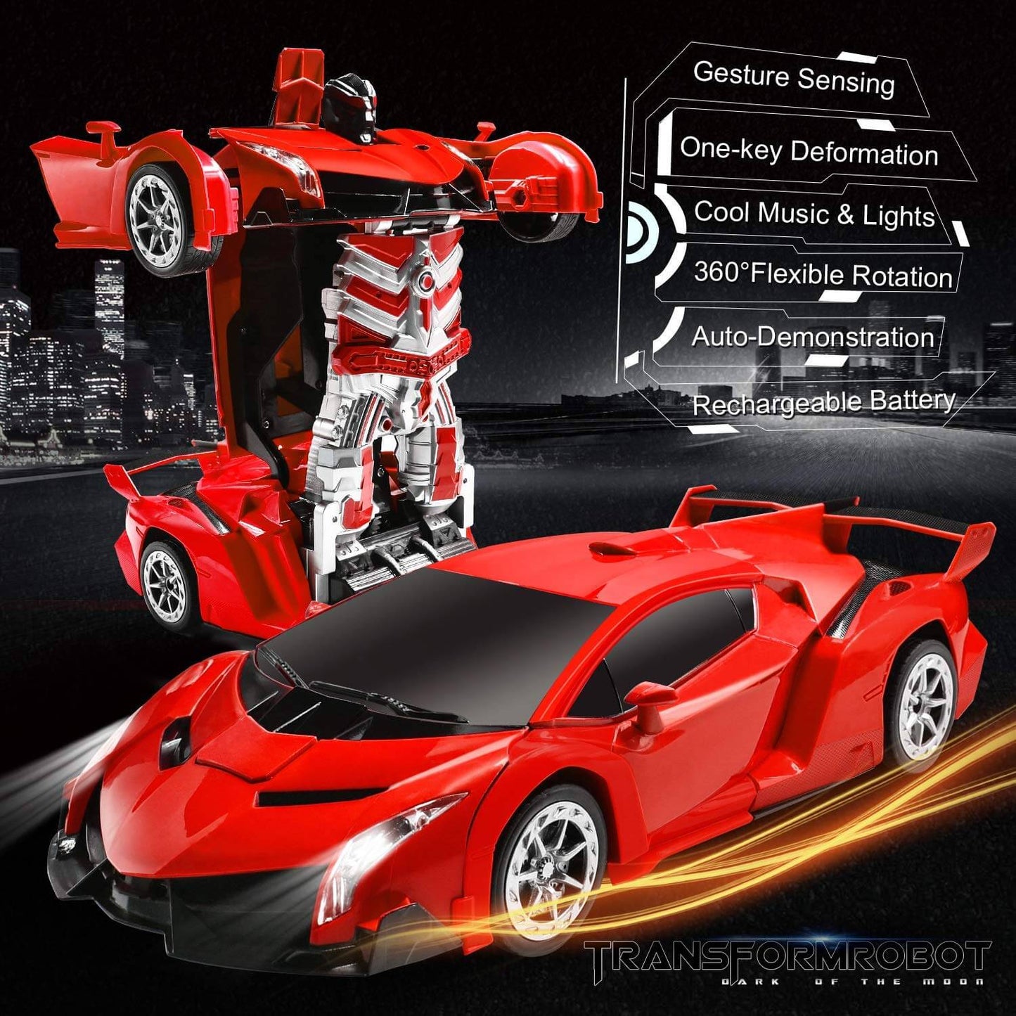 Remote Control Transforming Robot Car Toy Vehicle