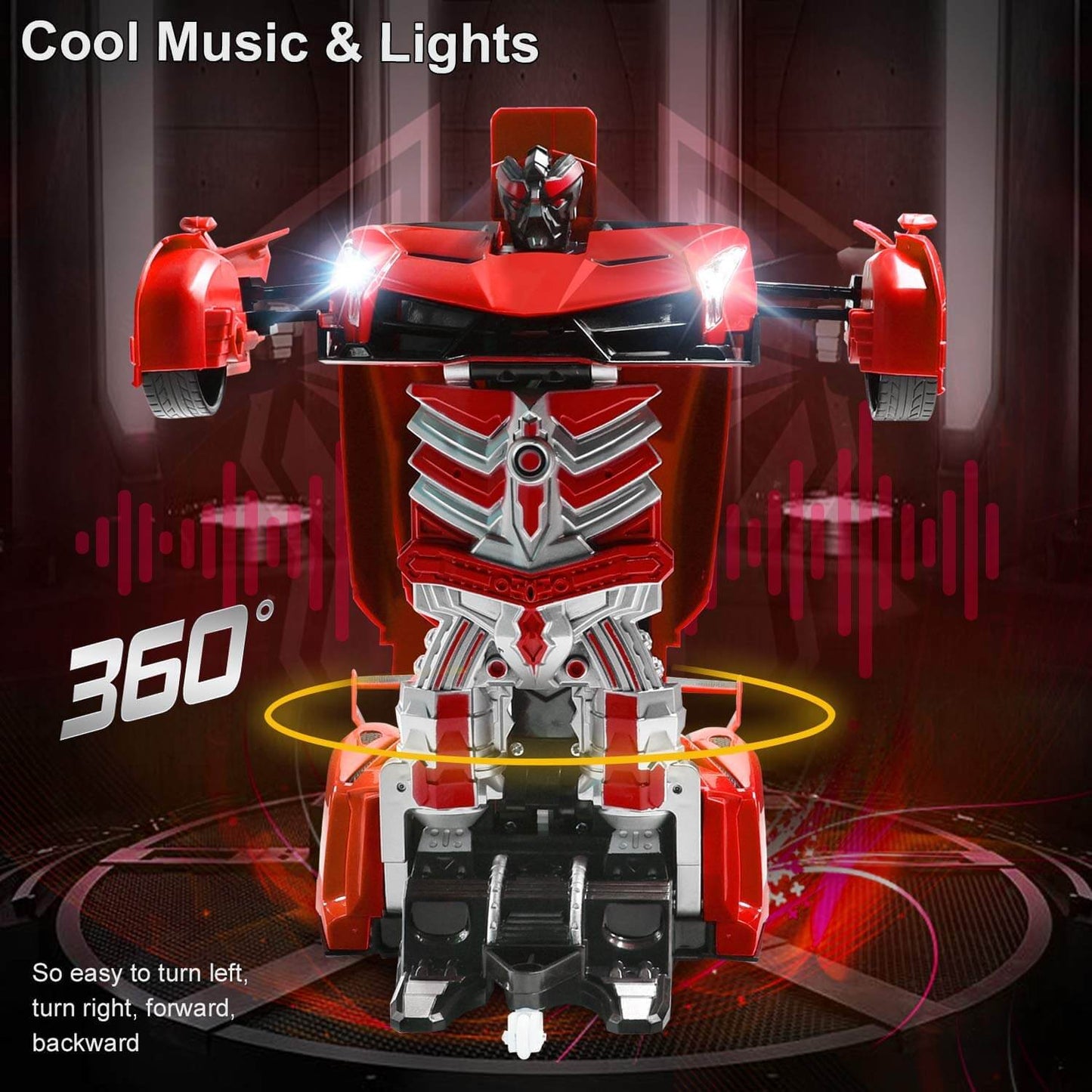 Remote Control Transforming Robot Car Toy Vehicle