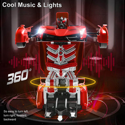 Remote Control Transforming Robot Car Toy Vehicle