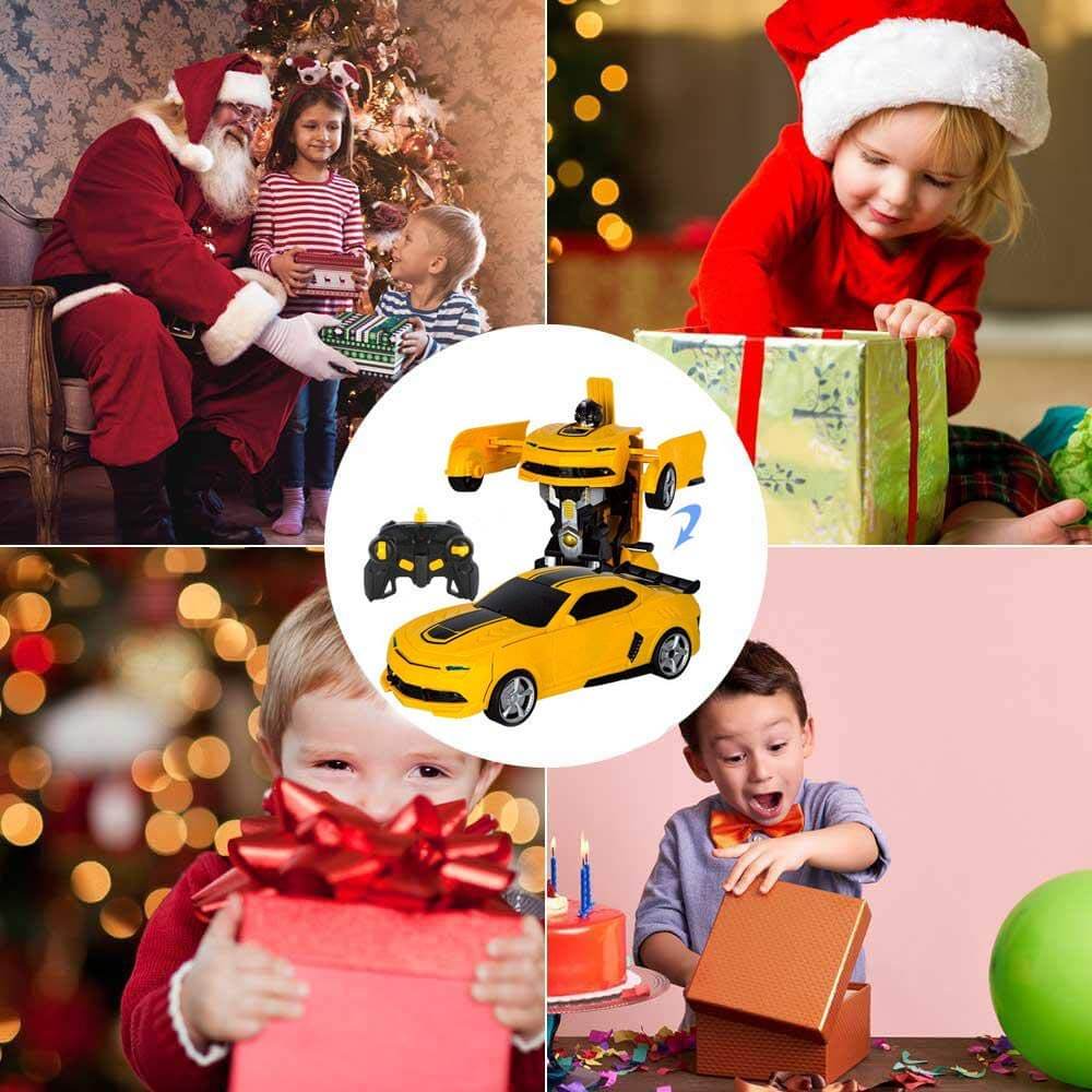 Remote Control Transforming Robot Car Toy Vehicle