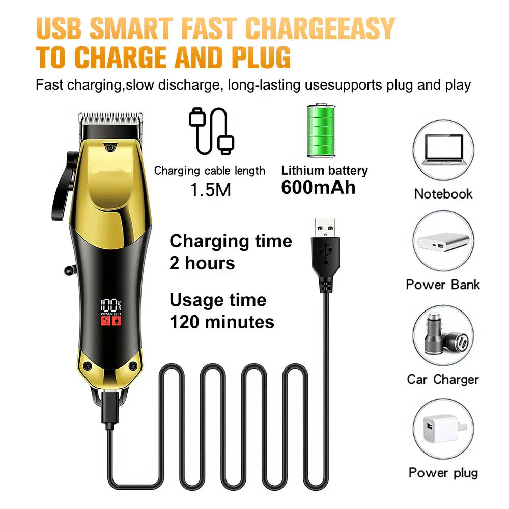 Cordless Hair Clipper Trimmer Grooming Kit