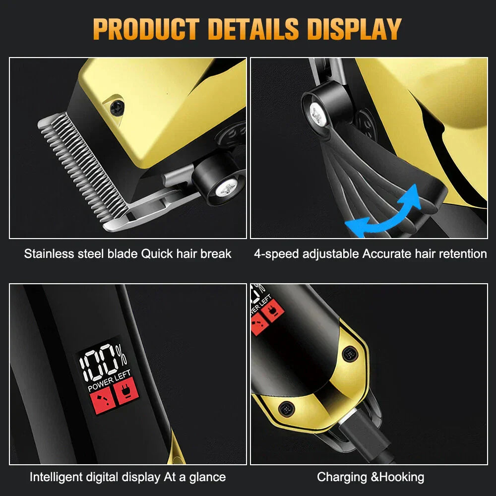 Cordless Hair Clipper Trimmer Grooming Kit