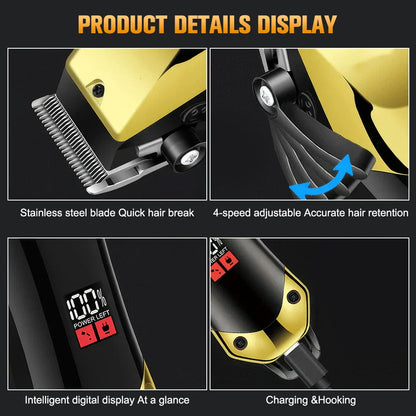 Cordless Hair Clipper Trimmer Grooming Kit