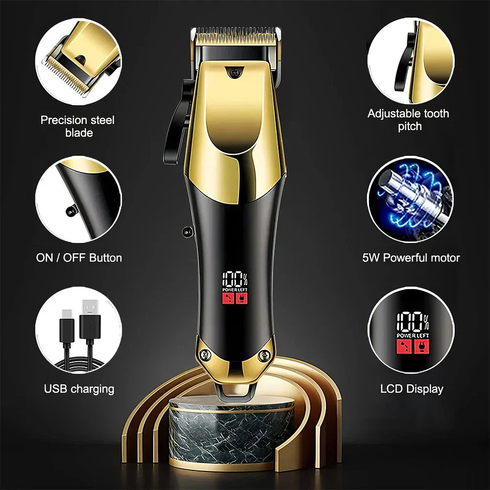 Cordless Hair Clipper Trimmer Grooming Kit
