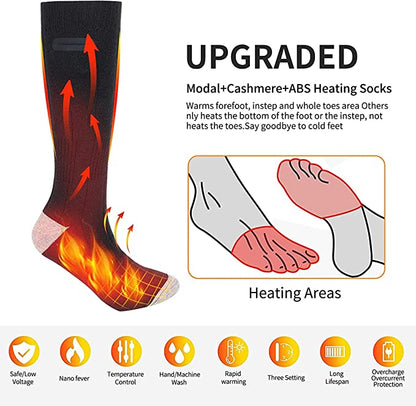 Electric Heated Socks 2 Pairs Unisex Foot Warmers