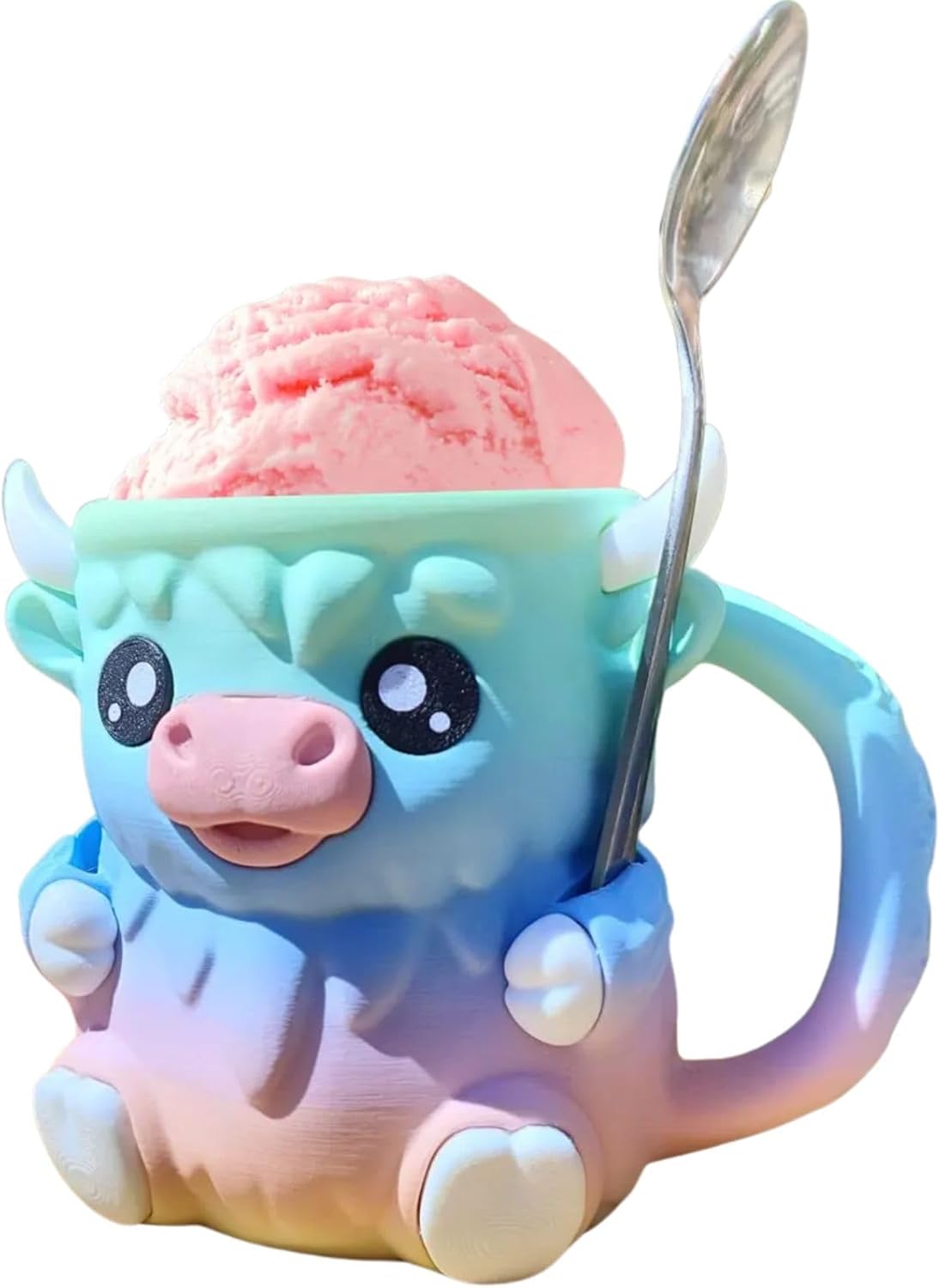 Highland Cow Ice Cream Pint Holder Cooler Container