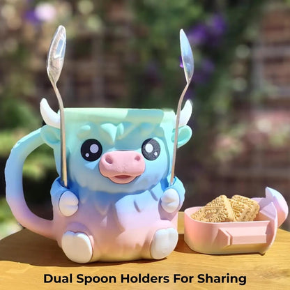 Highland Cow Ice Cream Pint Holder Cooler Container