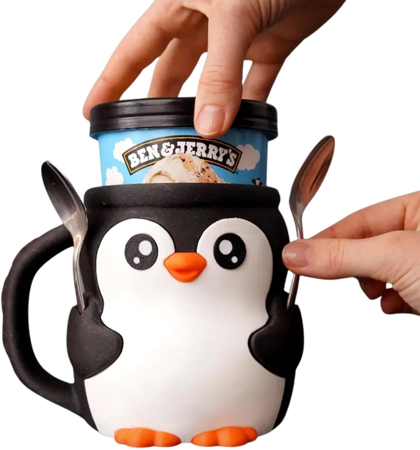 Highland Cow Ice Cream Pint Holder Cooler Container