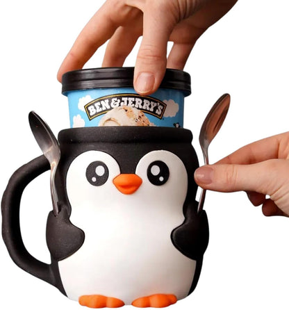 Highland Cow Ice Cream Pint Holder Cooler Container