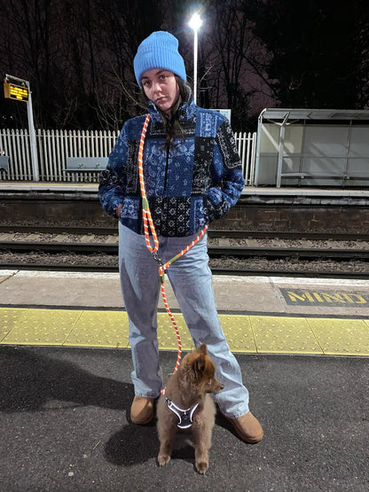 Hands-Free Dog Leash Adjustable Belt Attachment System