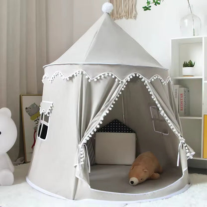 Round Plush Play Tent Kids Indoor Outdoor