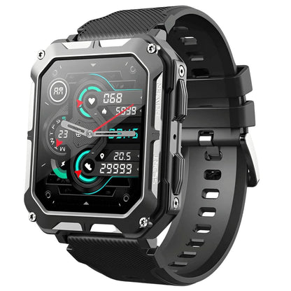 Circular Smartwatch Fitness Tracker Waterproof