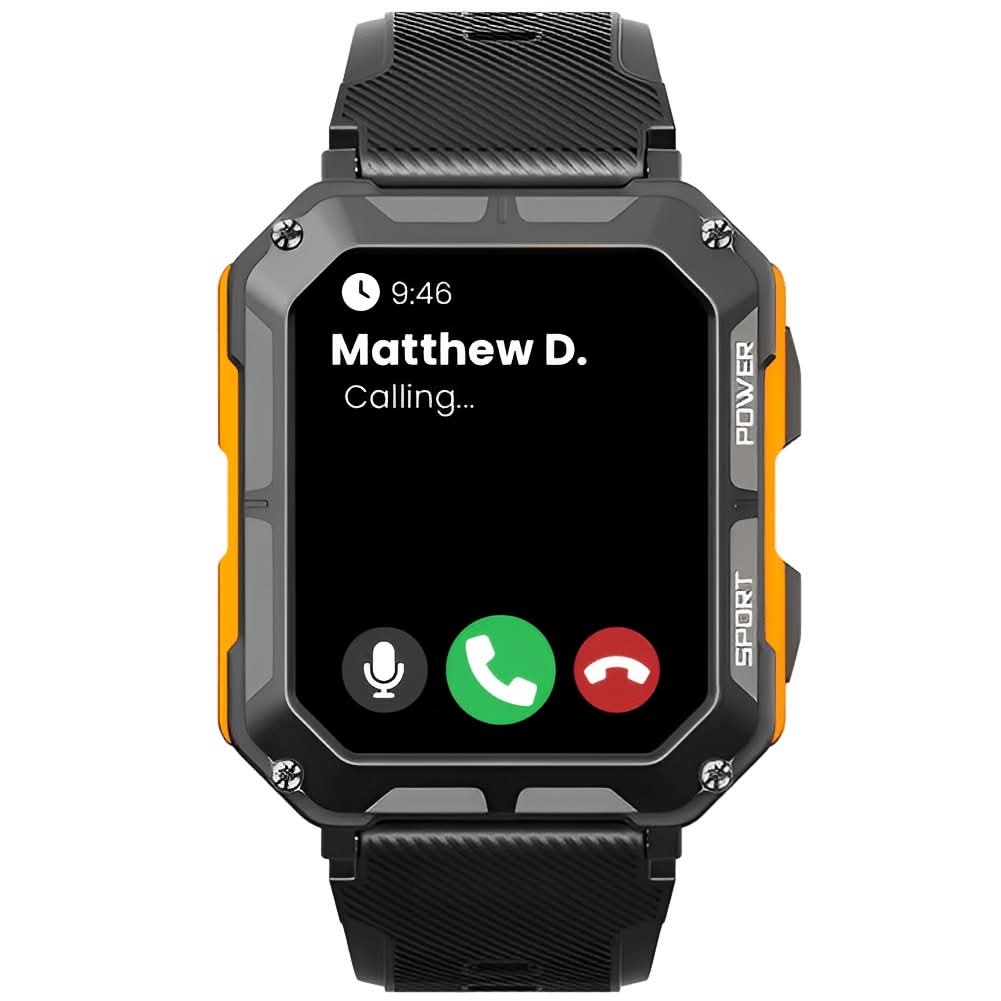 Circular Smartwatch Fitness Tracker Waterproof