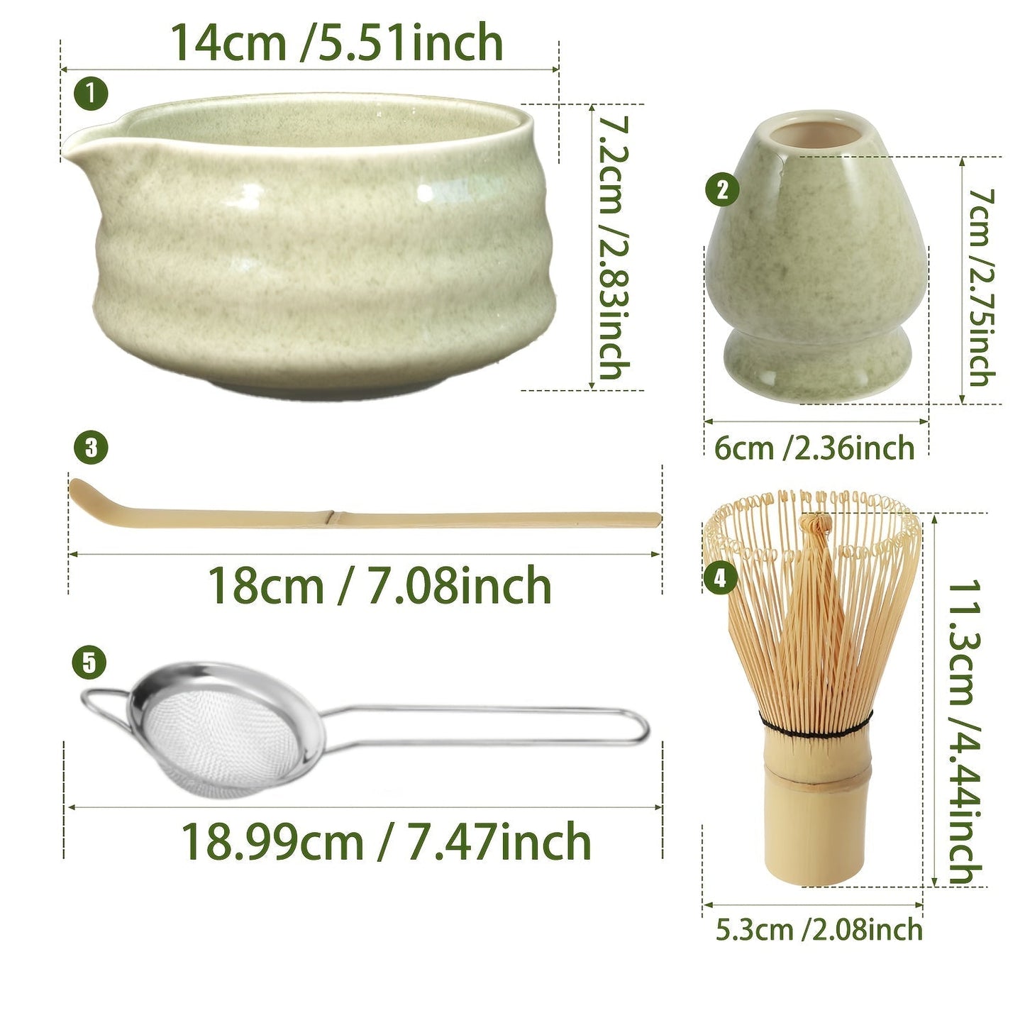 Japanese Tea Ceremony Bowl Whisk Set
