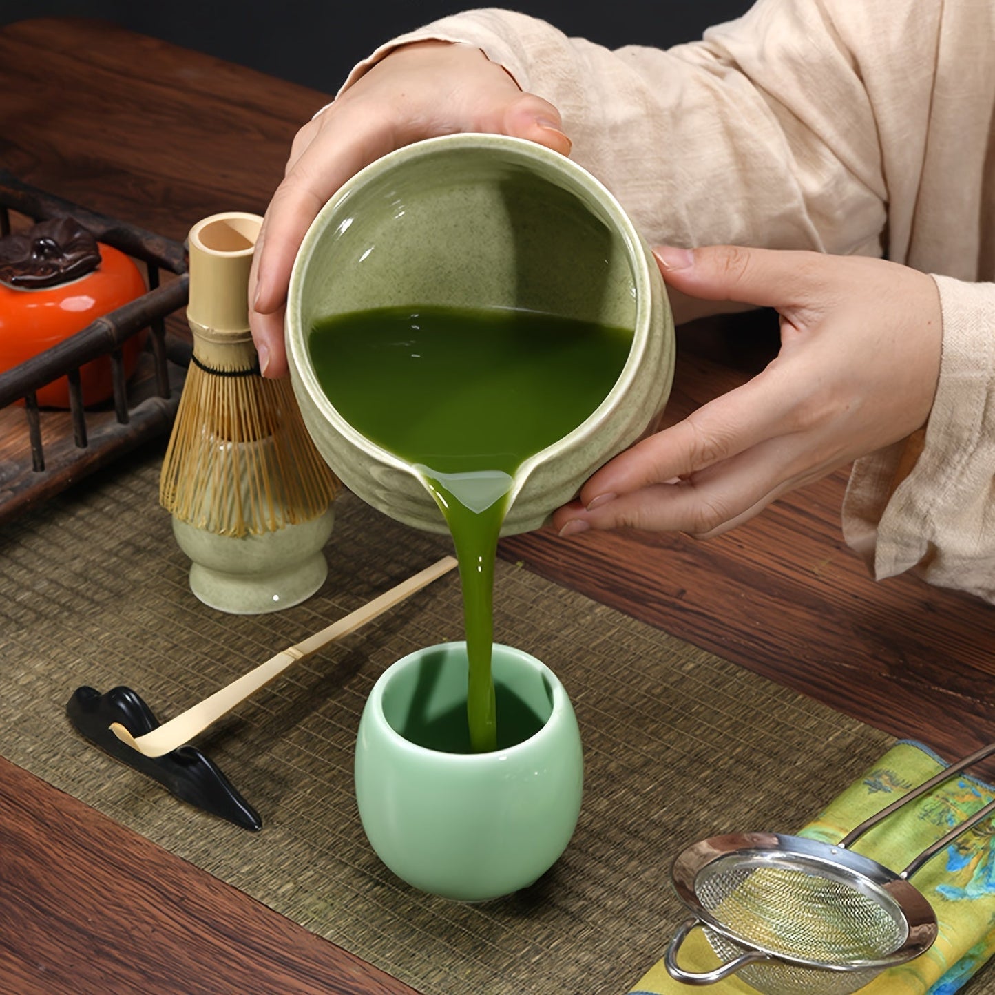 Japanese Tea Ceremony Bowl Whisk Set