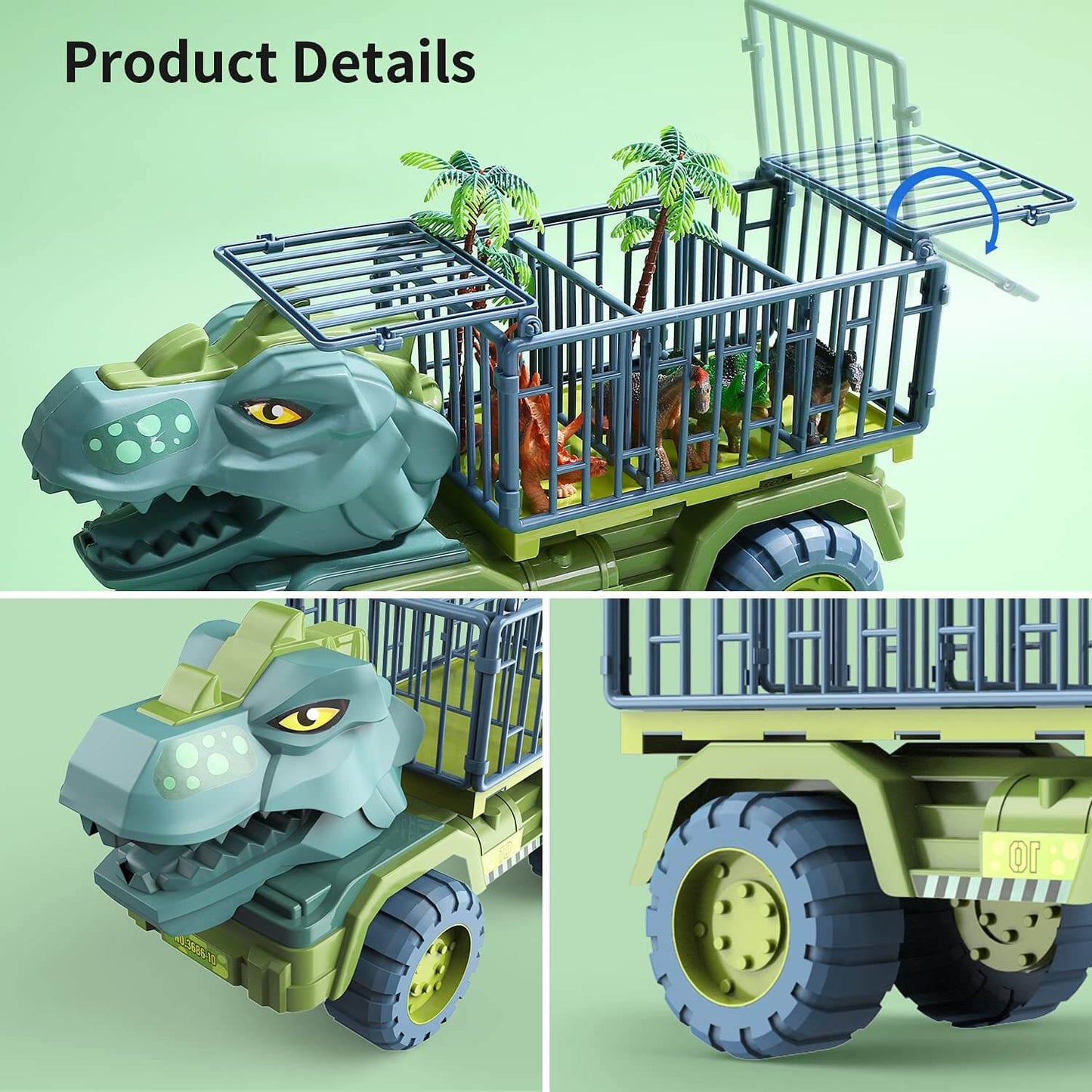 Dinosaur Car Carrier Truck Toy Set