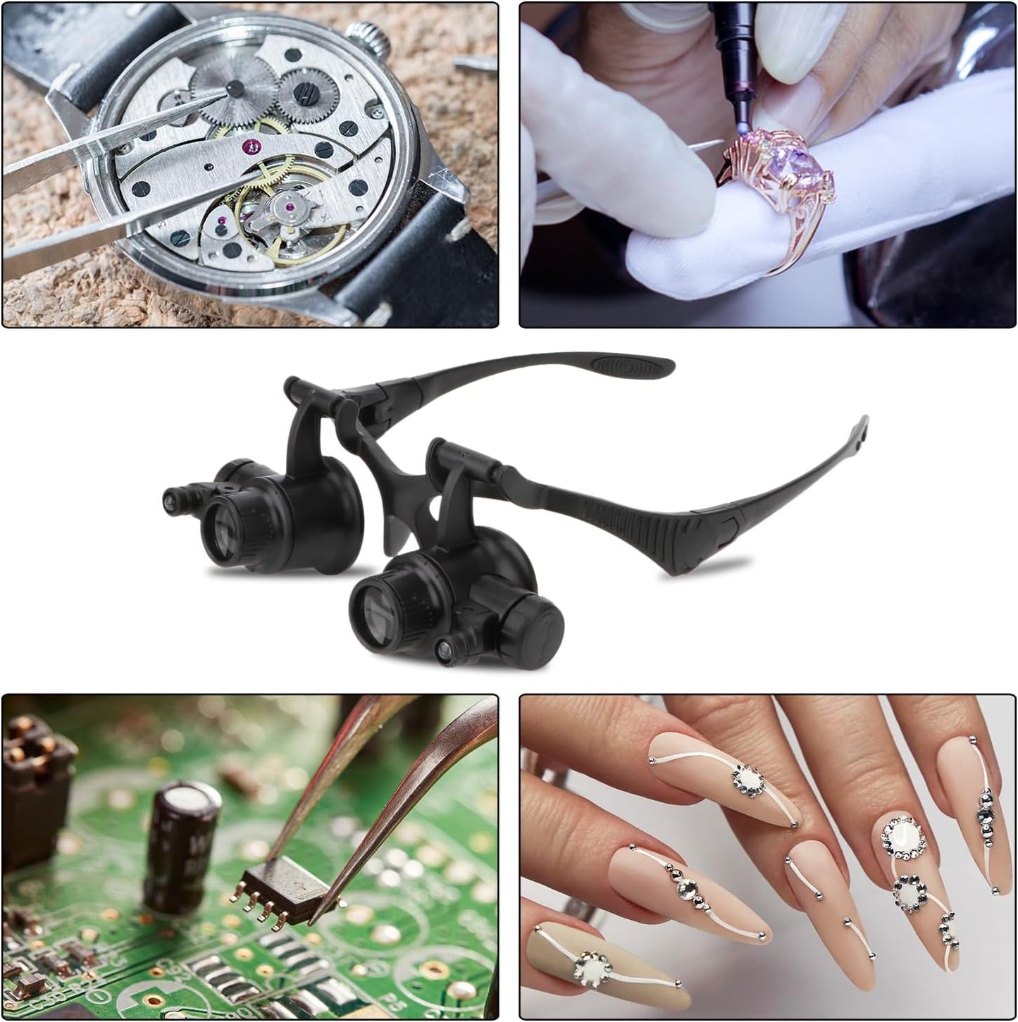 LED Magnifying Glasses with Adjustable Brightness Reading Aid