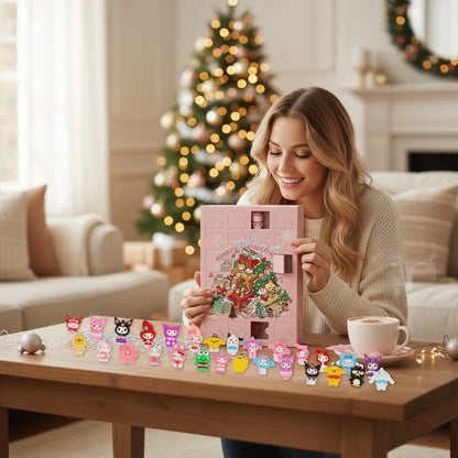 Girls Advent Calendar 24 Surprise Ornaments Set