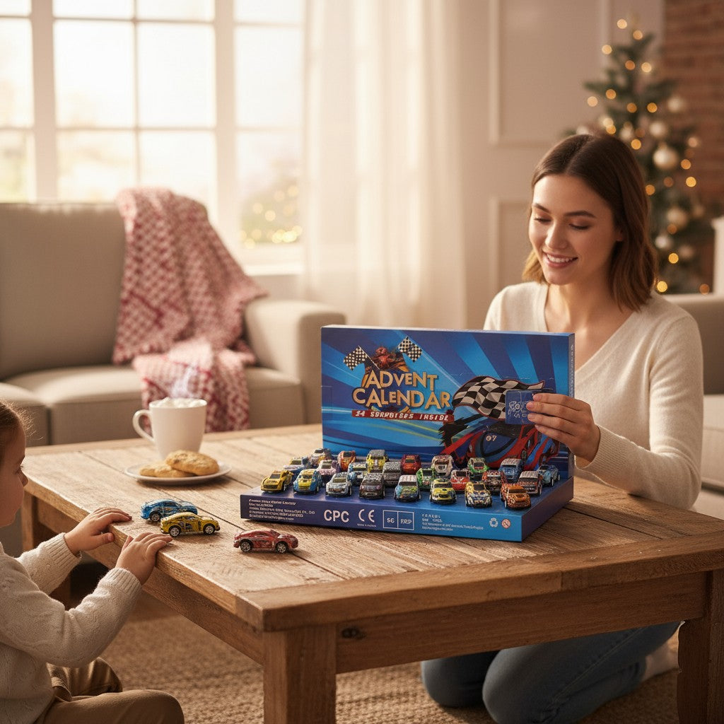 Racing Car Advent Calendar 24 Days Countdown Gift