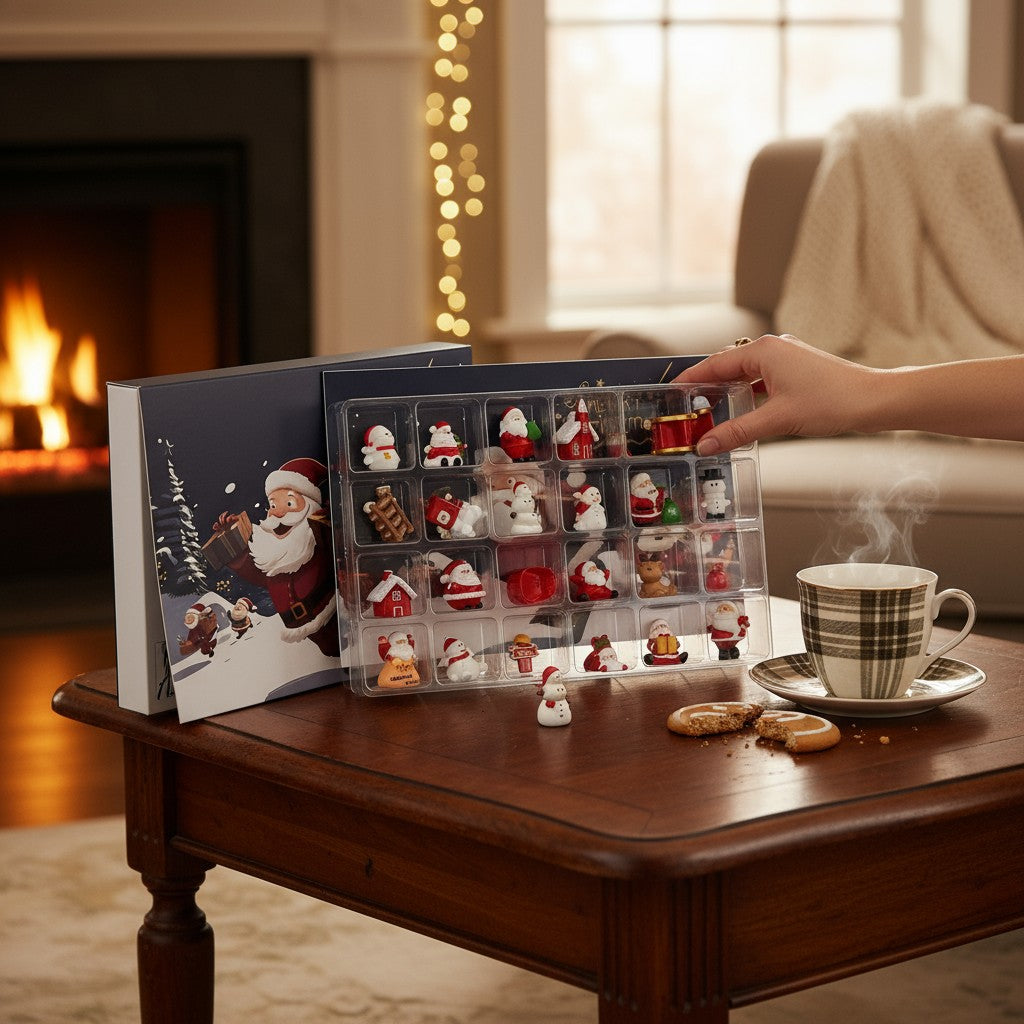 Advent Calendar with 24 Mini Figurines Set