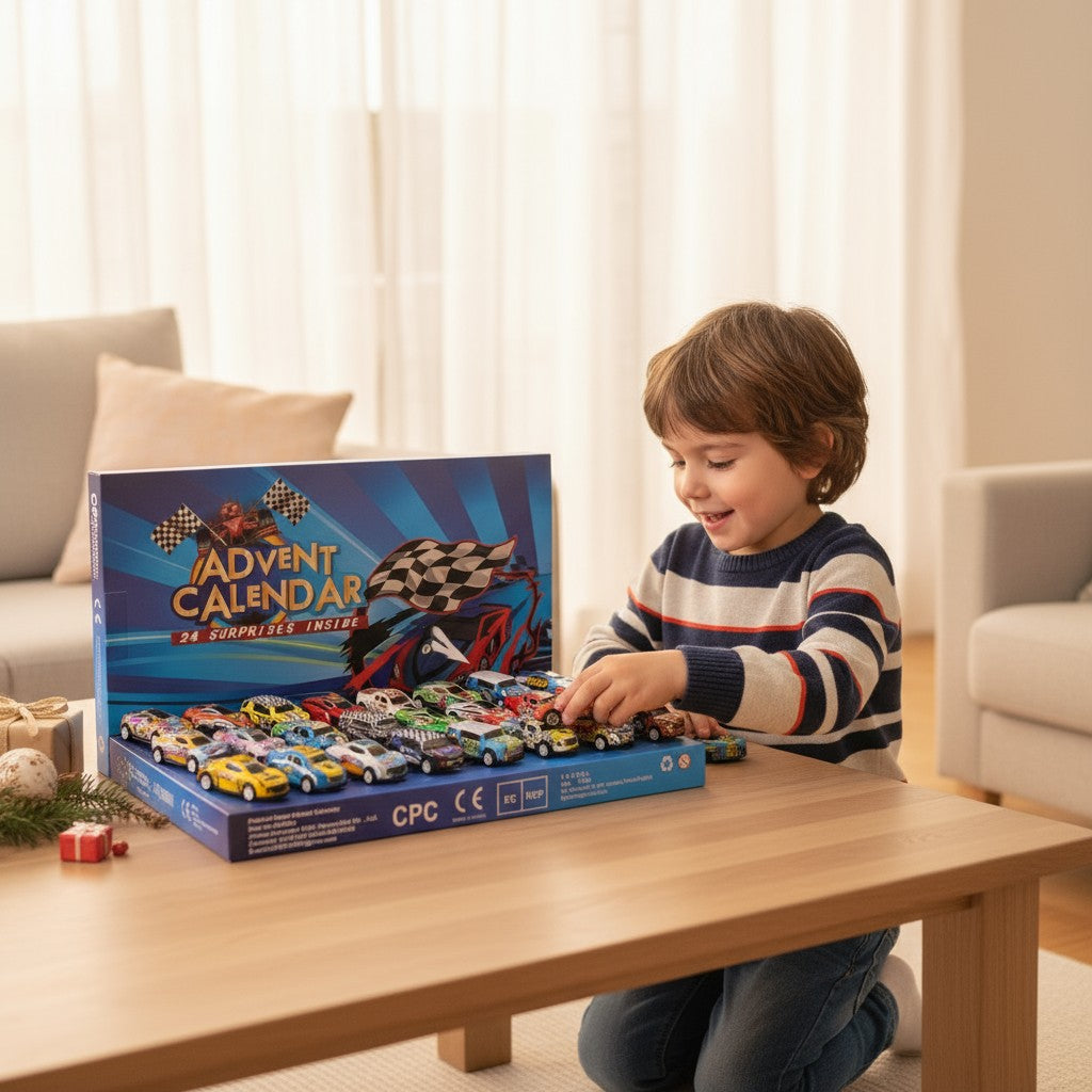 Racing Car Advent Calendar 24 Days Countdown Gift