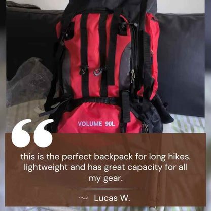 Waterproof Hiking Backpack 90L Camping Backpack